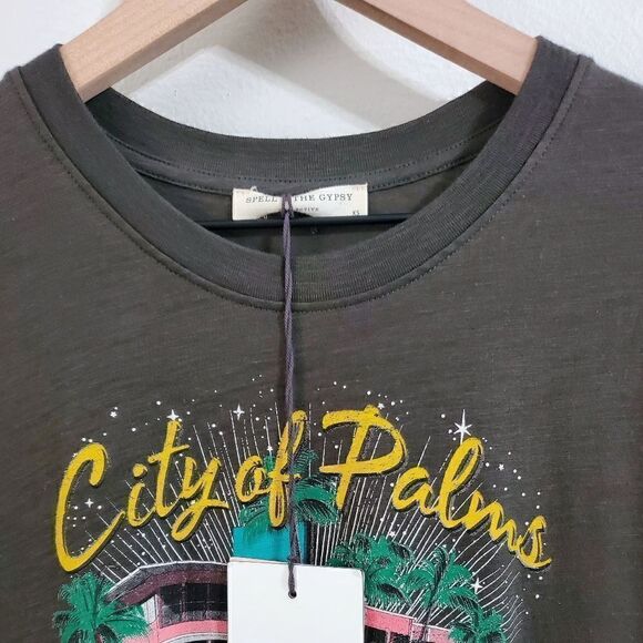 Spell & The Gypsy Collective City of Palms Oversized Biker Tee Size Extra Small - Picture 9 of 11